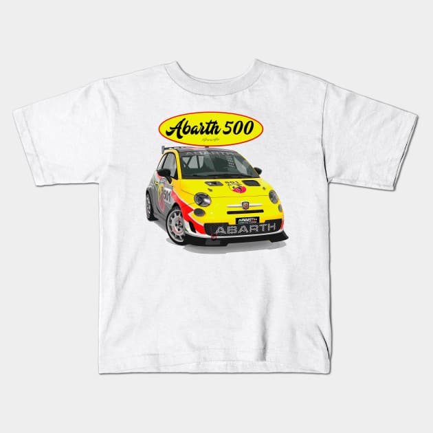 ABARTH 500 501 Kids T-Shirt by PjesusArt